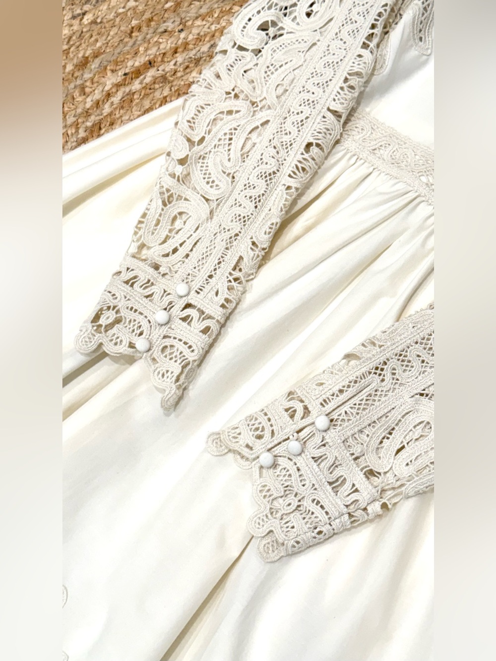 New Ulla Johnson Palermo Lace-Trimmed Cotton And Silk Dress SizeUS8 - Picture 13 of 15
